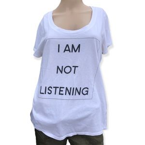 Recycled Karma ‘Not Listening’ Short Sleeve Tee! VGUC!